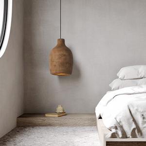 Lámpara Colgante de Estilo Japonés en Microcemento Color Crema, Estilo Wabi-Sabi, Iluminación de Diseño Artístico para Dormitorio o Casa de Huéspedes - Product Image 3