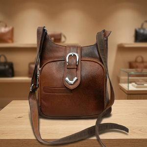 Pochette pour femme en cuir véritable, fermeture éclair, bandoulière croisée, double sangle, capacité 3L+, légère, imperméable, Saint-Valentin - Product Image 1