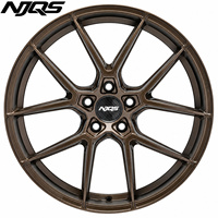 Jantes forgées NJQS 5x120 5x114.3 pour voitures, 18 19 20 21 pouces, monobloc bronze noir, jantes en alliage pour BMW Audi Tesla Model 3 concaves