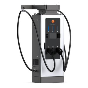 Nouveau chargeur rapide DC pour véhicules électriques Starcharge Jupiter 60 kW à double connecteur, homologué IP55 pour extérieur, mural, gain de place, entrée 400 V AC - Product Image 2