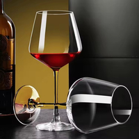 Vaso de Plástico Transparente Moderno en Forma de Huevo de Alta Calidad para Vino, Whisky y Champán al por Mayor