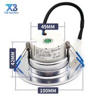 Plafonnier LED circulaire encastré en métal 408C-01 pour ascenseur, idéal pour hôtels, villas, entrepôts et éclairage automobile