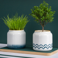 Pot Bunga Bonsai Indoor Mini, Pot Bunga Taman Keramik Bonsai Luar Ruangan Sukulen Mini Kecil