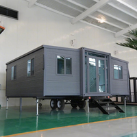 Maison Conteneur Extensible ISO CE de 40 Pieds, Villa Préfabriquée Prête à Vivre avec 3 Chambres, Mini Maison Mobile Portable Préfabriquée