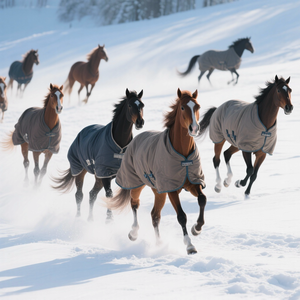 Alfombra de establo de caballo transpirable para todo clima OEM de la mejor calidad-Manta de invierno resistente en Midnight Navy - Product Image 3