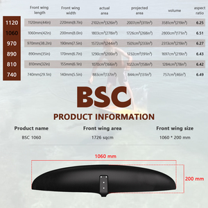 Alto rendimiento GY BSC 1060 Carbon Hydrofoil 1726sqcm para Wing Foil Kite Surf y tabla de surf eléctrica - Product Image 2