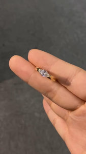 Anillo de Diamante Cultivado en Laboratorio de 1 Quilate con Corte Marquesa, Anillo de Compromiso Solitario de Oro de 14k - Product Image 2