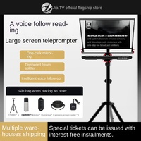 [Appareil de lecture vocal intelligent alimenté par l'IA] Futureshield JS20Plus Téléprompteur avec écran LCD et pare-soleil – Portable, compatible DSLR pour