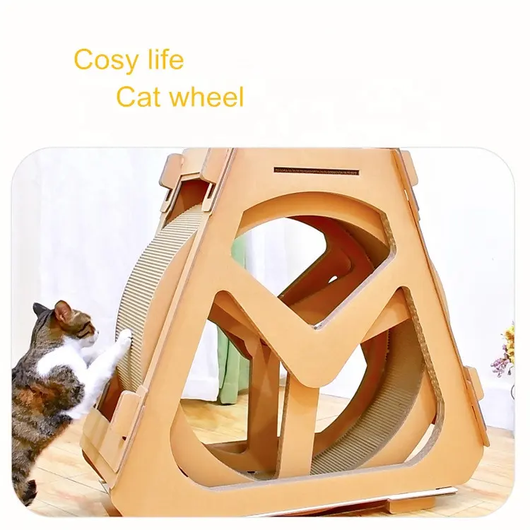 Cat Treadmill Cat Exercise Wheel Corrugated Scratcher for Cat Running & Climbing&Lose Weight Pet Toys &Furniture