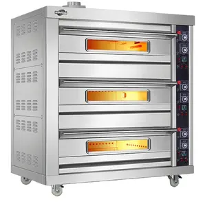 Commerciële Grote Multifunctionele Getimede Gasoven Glazen Deur Met Oog Voor Voedselconditie Oven