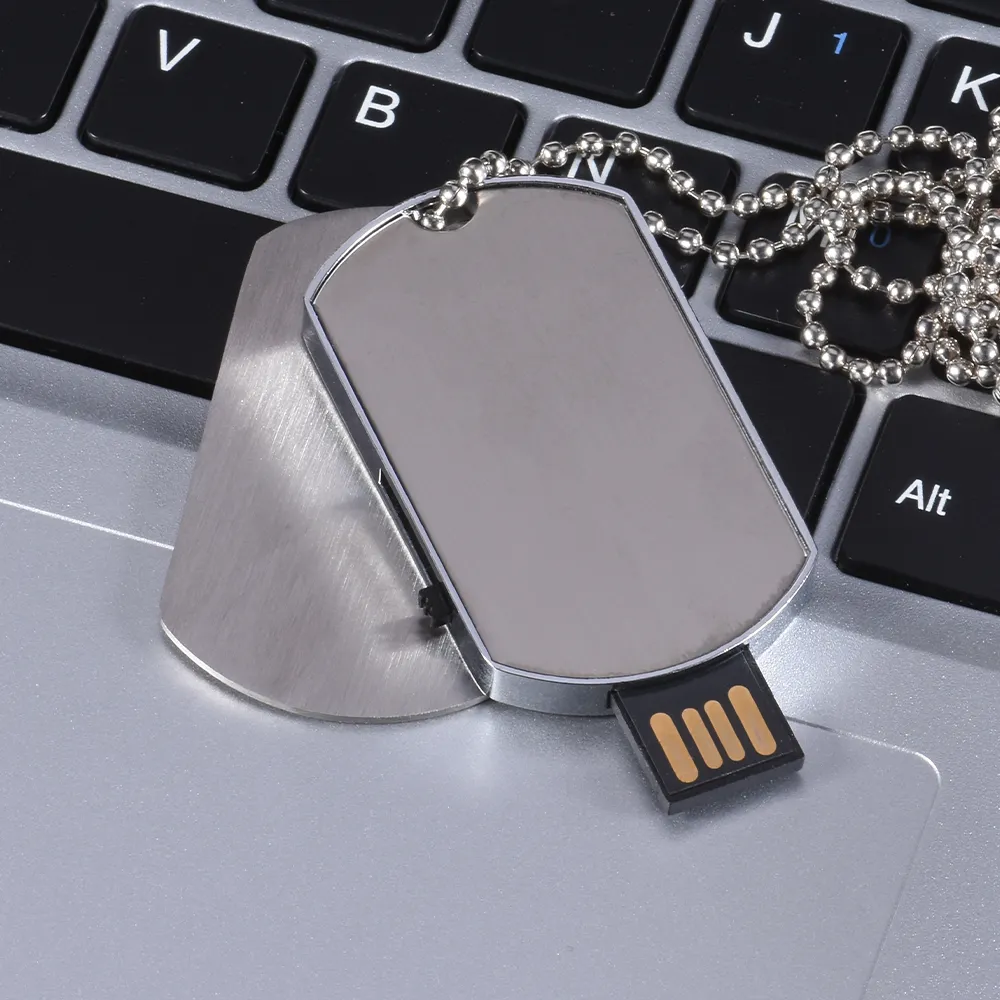 ห่วงโซ่กุญแจโลหะแบบแท่งยูเอสบีแบบสั่งทำหน่วยความจำขนาด1GB 2GB 32GB แฟลชไดรฟ์ USB 2.0บาง