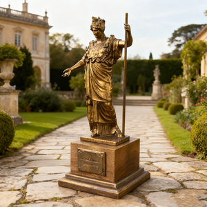 <span class=keywords><strong>Estatua</strong></span> DE LA LIBERTAD DE METAL DE BRONCE Escultura de <span class=keywords><strong>Atenea</strong></span> Modelo de fundición a presión 3D para decoraciones navideñas - Product Image 2