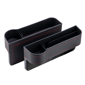 Organizador universal para hueco <span class=keywords><strong>de</strong></span> asiento <span class=keywords><strong>de</strong></span> coche, bolsillo <span class=keywords><strong>de</strong></span> cuero PU para billetera, bolsillo con ranura para teléfono, organizador <span class=keywords><strong>de</strong></span> almacenamiento para coche, 2 unidades - Product Image 1