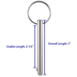 Confezione da 2 316 pin a sgancio rapido Bimini Top in acciaio inossidabile con 5/16 \ "diametro e 2 1/4 \" lunghezza utilizzabile" - Product Image 4