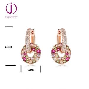 Vendita calda <span class=keywords><strong>orecchini</strong></span> 925 in <span class=keywords><strong>argento</strong></span> Sterling per giovani ragazze carini fatti a mano in pietra rosa con bellissimi anniversari di moda - Product Image 6