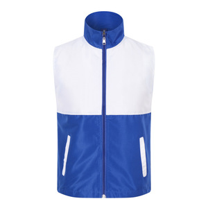 Gilet de sécurité réfléchissant jaune et blanc, bloc de couleurs, fermeture éclair intégrale, unisexe, pour l'automne - Product Image 3