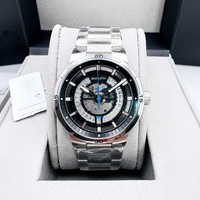 Montre mécanique de sport étanche en acier inoxydable à maillons plats intégrés multicouches pour hommes, vente en gros