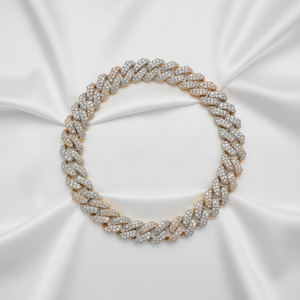 Top Qualité 925 Sterling Silver Personnalisé Glacé Diamant Nouvelle Mode 14MM Chaîne avec Diamants Blancs Unisexe Hip Hop StyleChain - Product Image 1