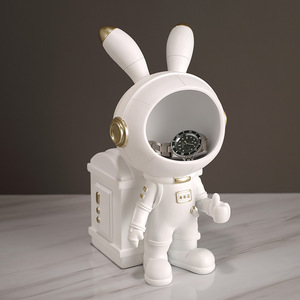 <b>Space</b> Rabbit Astronaut Key Organizer Ornament Living Room Tabletop <b>Decor</b> Contemporary Design Single Piece - Product Image 1