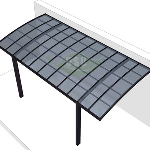 <span class=keywords><strong>Pensiline</strong></span> Fermata Autobus Autobus 20 'x 20' alluminio Carport struttura in metallo trattata a pressione in legno elenco di promozione all'aperto Carport - Product Image 3