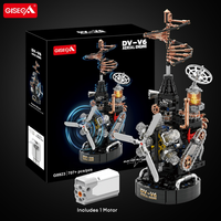Kit de construction d'hélicoptère Da Vinci G8923 avec moteur V6, 707+ pièces, modèle d'assemblage DIY, jouet éducatif STEM, ornement de bureau
