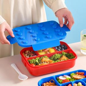 กล่องเบนโตะ 4 ช่อง สำหรับผู้ใหญ่และเด็ก ชุดกล่องถนอมอาหารแบบสุญญากาศ - Product Image 4