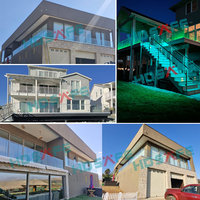 HDSAFE facile à installer rampe d'escalier Villa hôtel centre commercial sécurité balustrade en acier inoxydable main courante LED balcon câble garde-corps