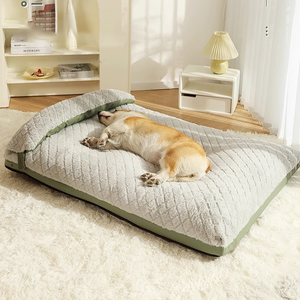 Cama para Perros Portátil con Diseño a Cuadros Ecológica, Cálida para Invierno, Desmontable y Lavable, para Perros Grandes - Product Image 3