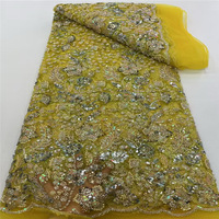 Perle Tube Sequin Broderie Perlée Sequin Tissu Robe De Mariée Designer Haut De Gamme Tissu En Gros