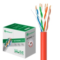 Câble Ethernet Cat 5 en cuivre Brothers-Y 8 conducteurs spécialement conçu pour ne pas s'emmêler et facile à installer, Internet haut débit