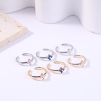 Summer Beach Trendy Anneaux d'orteil en cuivre plaqué or 18 carats Anneaux d'orteil trèfle à quatre feuilles Bague de pied en zircon avec diamant pour femmes filles