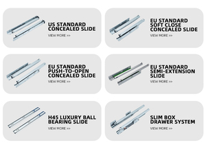 35KG-45KG Smooth <strong>Soft</strong> <strong>Closing</strong> H45 Stainless Steel Ball Bearing 3 Fold Drawer Slide <strong>Rail</strong> For Hotel Home Office School Closet - Product Image 4