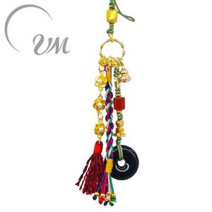 Adorno Colgante para Coche de Cobre con Cuentas de Ágata y Esmalte Vibrante de UM Jewelry, Venta al por Mayor, Regalo Unisex para Boda o Compromiso - Product Image 1