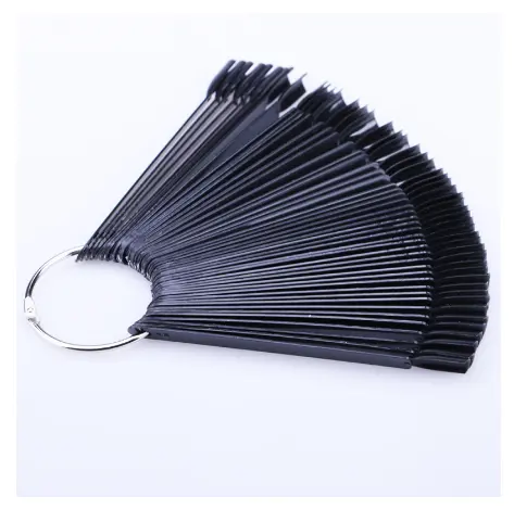 Wholesale False Nail Tips Fan Shaped Color Palette Card Display Practice Manicure color card Mold 50 pcs a swatch