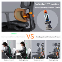 Chaise de bureau ergonomique de jeu de qualité supérieure, inclinable, en maille, pour ordinateur, travail, pivotante, rotative, confortable, pour le bureau