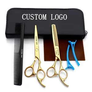 Super Cut Sharp Barber Shears Print Logo Scissors Hair Professional