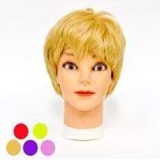 Peluca de fiesta rubia corta Idol Wit, Material de encaje de fibra sintética resistente al calor en capas de alta calidad para todas las estaciones - Product Image 1