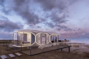 Capsula spaziale casa 1 camera da letto casa Mobile costruzione sostenibile edifici da giardino prefabbricati casa vacanza <span class=keywords><strong>Hotel</strong></span> - Product Image 2