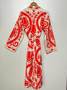 เสื้อโค้ทผู้หญิงแขนยาวปักลายซูซานี ผ้าฝ้าย 100% อุ่นสบายสำหรับฤดูหนาว เป็นมิตรกับสิ่งแวดล้อม สไตล์ลำลอง - Product Image 6