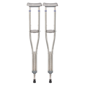 Muleta de acero inoxidable para axilas, altura ajustable, para personas mayores y discapacitadas, ayuda para caminar. - Product Image 1
