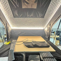 Tente de toit DrunkenXp 137cm X-Roof Pro avec bandes lumineuses LED complètes, forme diamant, pour le camping