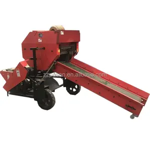 Round Dry Hay Fodder Baler Corn Stalks Silage Baling Machine with Film Wrapper