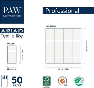 Serviettes en papier Airlaid jetables personnalisées avec impression <span class=keywords><strong>de</strong></span> logo, pliées en 1/8, pour Noël et mariages - Product Image 3