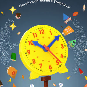 Reloj Analógico de 24 Horas para Demostraciones en el Aula, Herramienta de Enseñanza y Aprendizaje de Plástico con 3 Agujas y Movimiento - Product Image 3