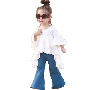 INS Kids Tales Ropa para niños <span class=keywords><strong>Primavera</strong></span> Nueva tendencia Bebé Hada Vestido <span class=keywords><strong>de</strong></span> cola larga Característica sin arrugas Desgastado Casual 2T 2 piezas - Product Image 6