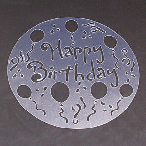 Offre Spéciale Bricolage 100% De qualité alimentaire 4 pièces 8 pouces <span class=keywords><strong>joyeux</strong></span> <span class=keywords><strong>Anniversaire</strong></span> PVC POCHOIRS Pour La Décoration De gâteau - Product Image 5