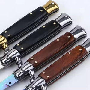 Couteau de poche <span class=keywords><strong>Balisong</strong></span> à double lame en acier inoxydable avec manche en aluminium pour la défense personnelle, le camping en extérieur et la découpe de fruits - Product Image 3