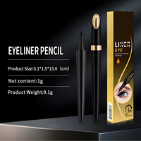 Crayon Eyeliner 24H Imperméable Anti-bavures Rendu de Couleur Lisse Créeur d'Effet Aile d'Oeil Noir