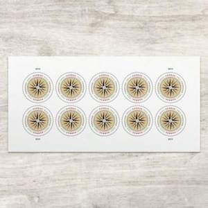 2025 Compass Us Forever Postage Stamps Stickers Set Sellos de primera clase para coleccionar. Tarjetas de invitación para hacer sobres de correo - Product Image 3