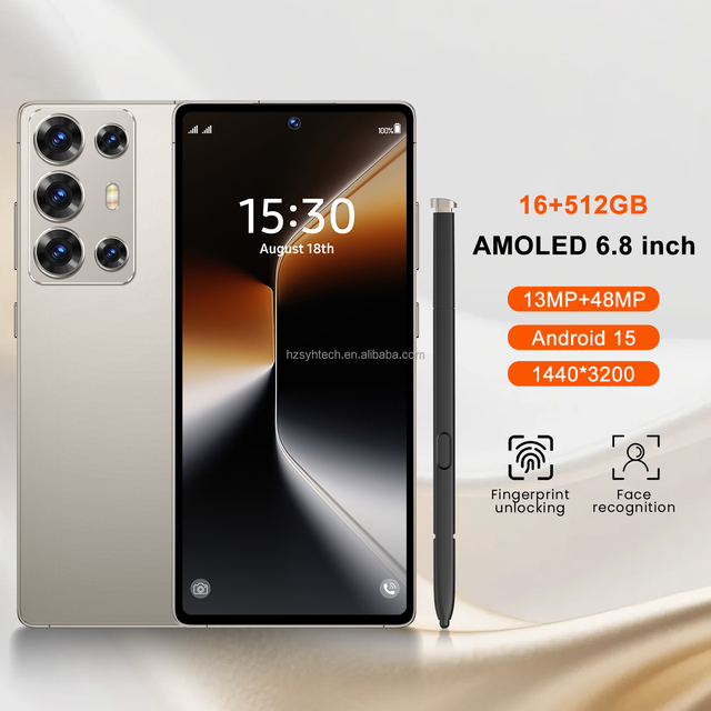 High Quality S6 Global Version Unlocked Mobile Phones 6.8-inch 16GB+512GB HD Camera Mutil-language Android Smartphone